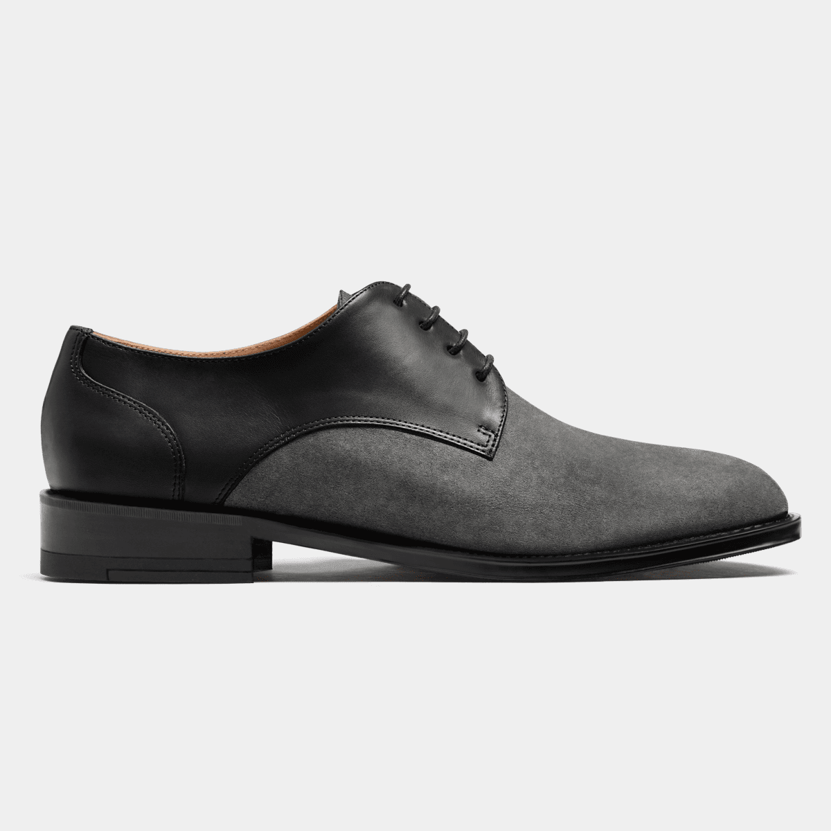 men grey dress shoes Derby in Dark & Black suede & leather SHORT WEDDING DRESSES