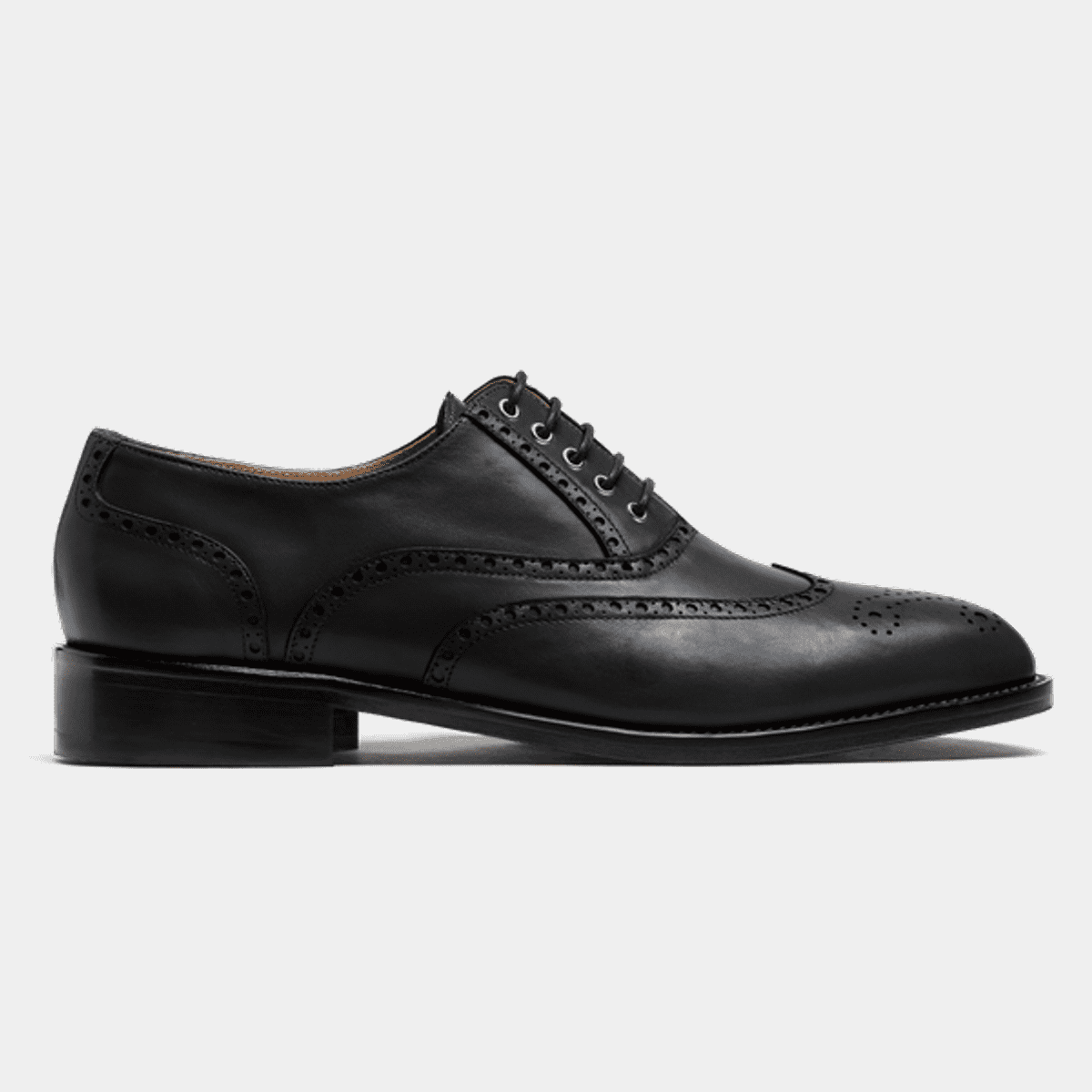 Chaussures Brogue Loake En Cuir Noir - Taille UK 7.5 Homme - Neuves Sans Boîte, Semelle Cuir, Qualité Anglaise
