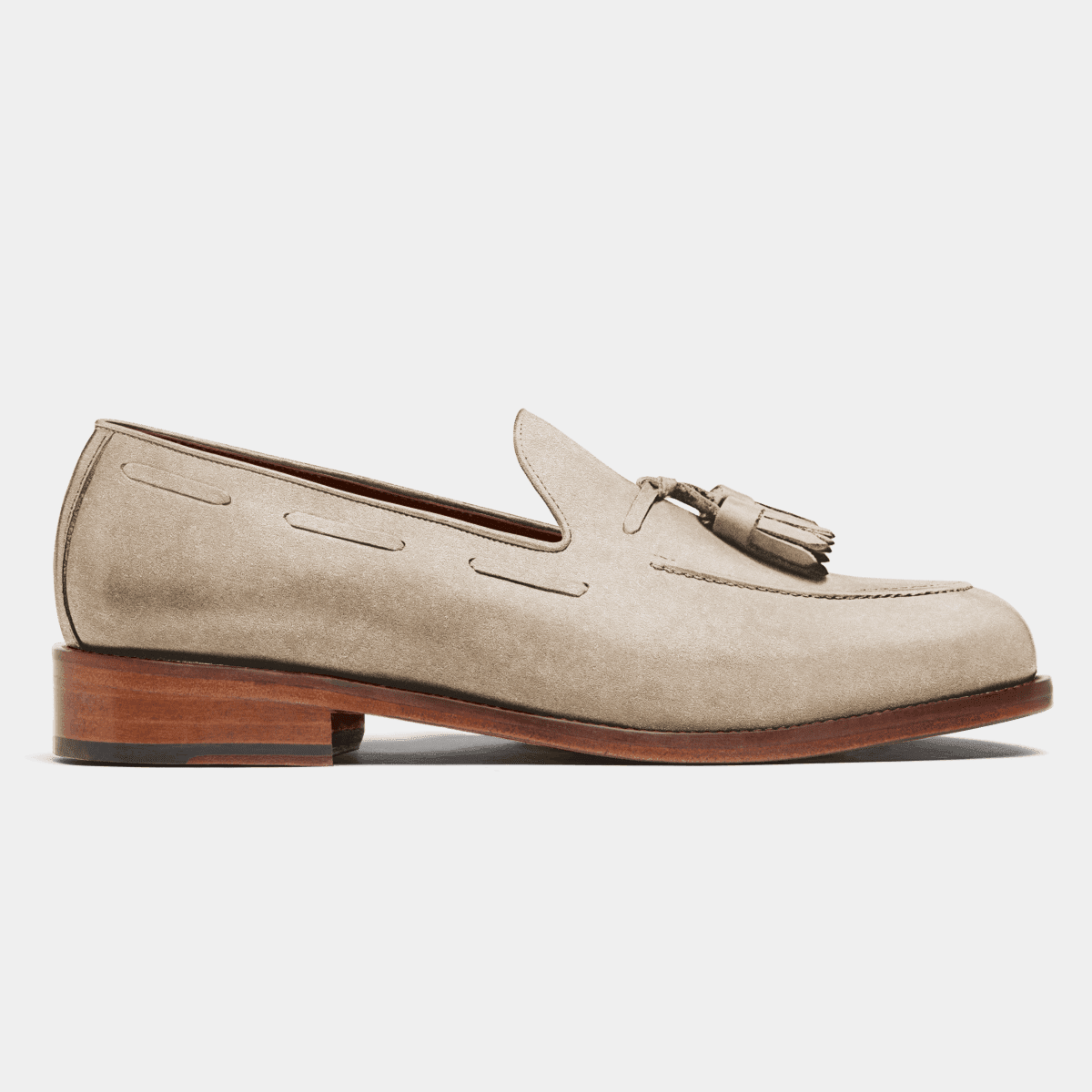 Tassel Loafers in beige suede display picture 3