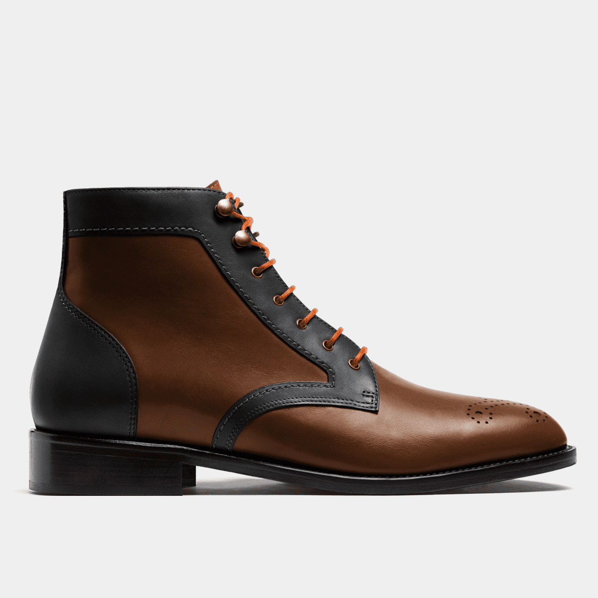 Genuine Leather Boots in Brown and Black (Velvet or Leather Lining) main image 1