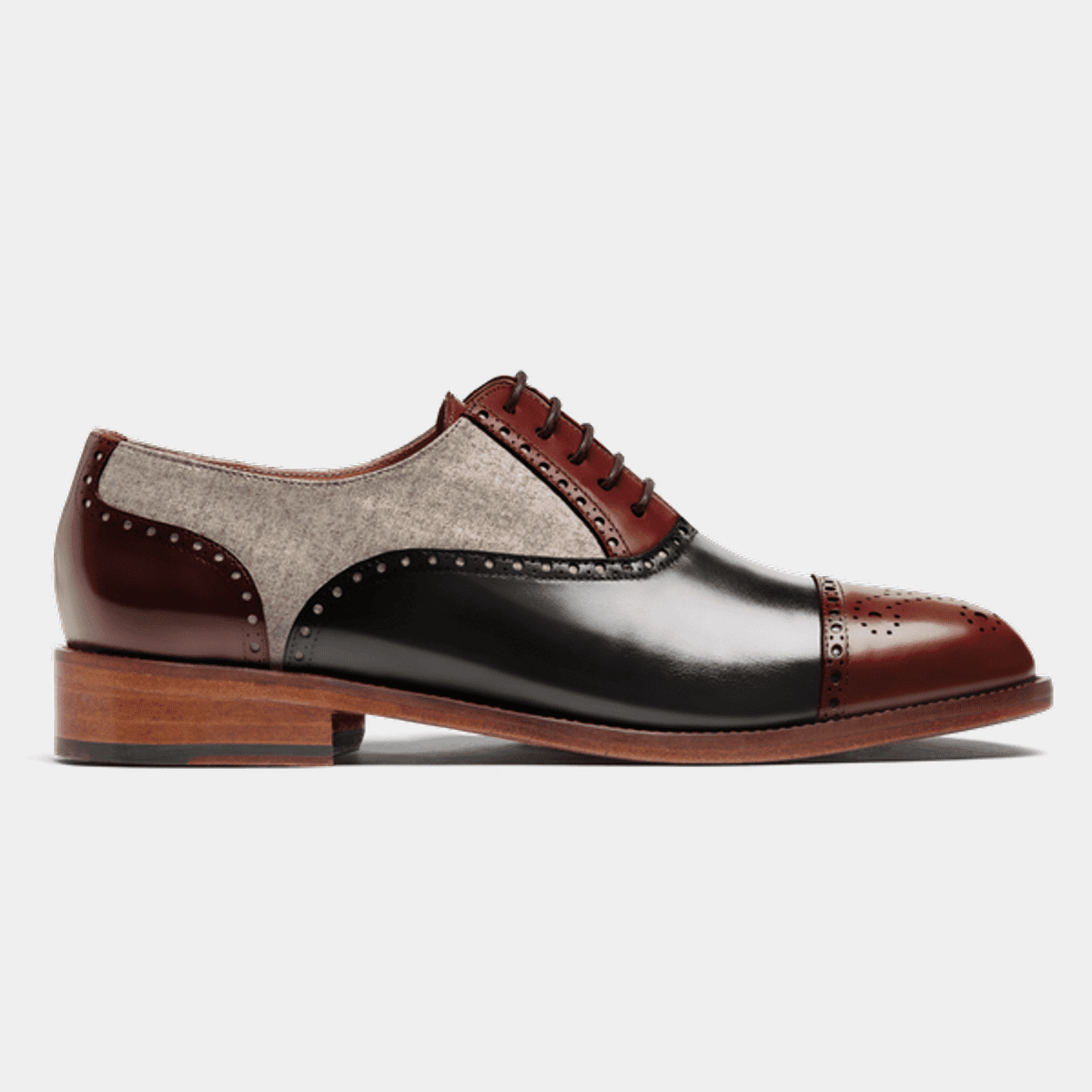 Scarpe Oxford Da Uomo In Pelle Nera Con Allacciatura, Brogues Eleganti Per Ufficio E Occasioni Formali - Oaktrak - Foto 7