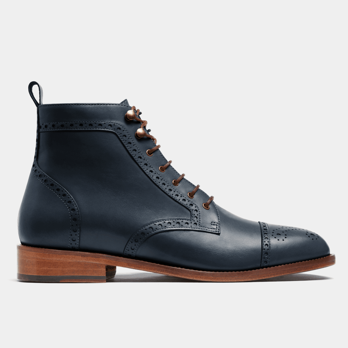 Blue brogue boots men's online