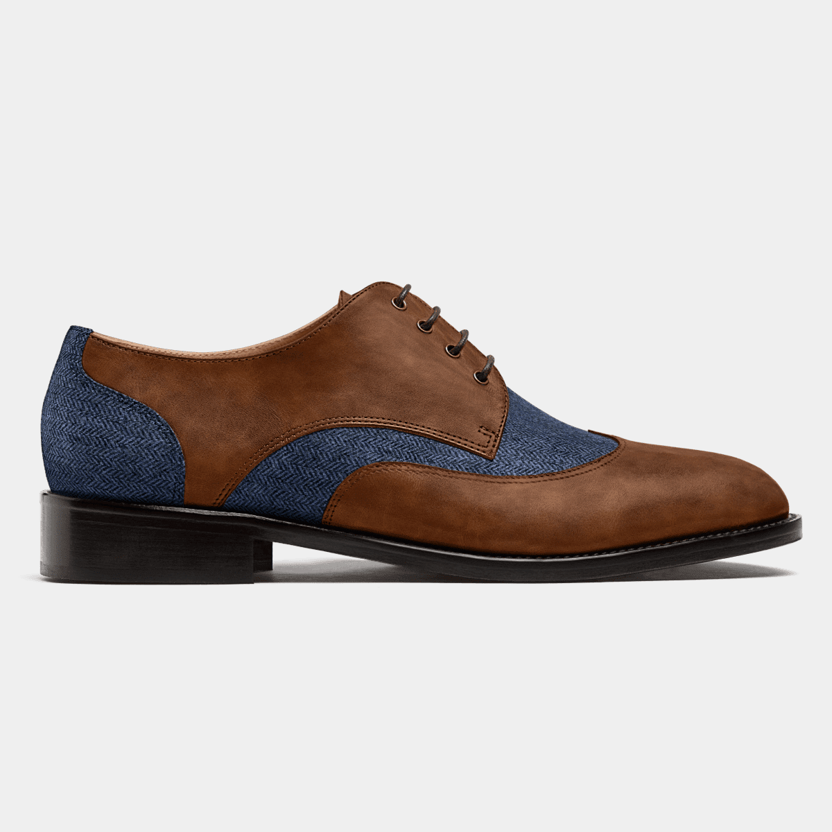 FOOT FEDERATION DERBY WINGTIP MENS SHOE BROWN