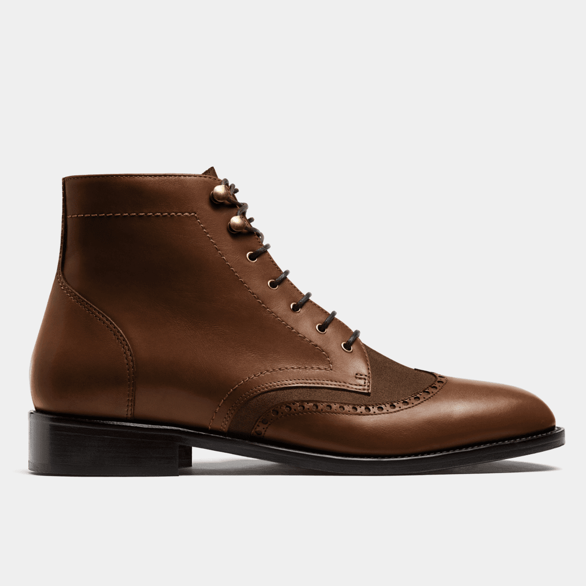 Brogue Boots - brown leather \u0026 suede 