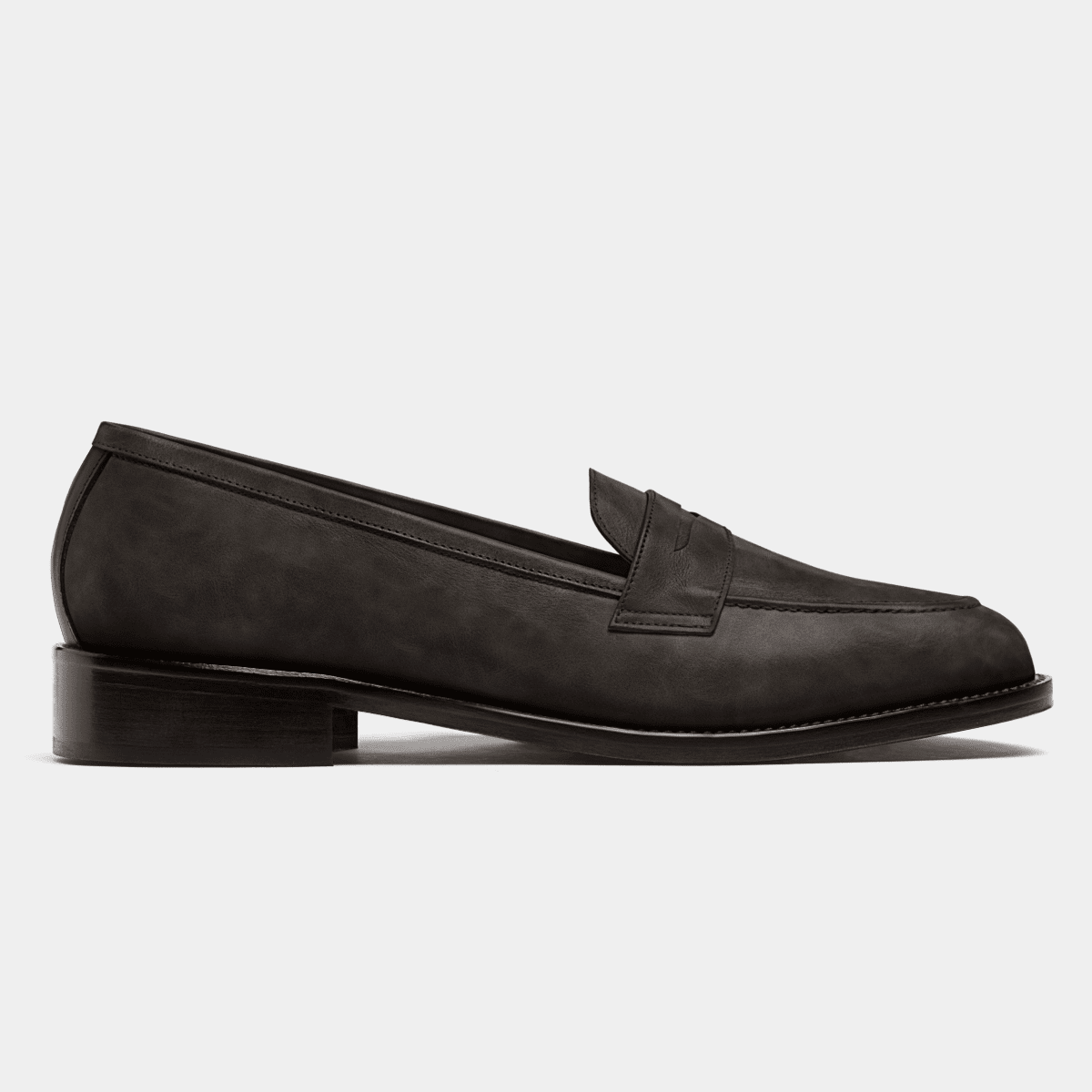 Perroquet Shoes Leather Hard Penny Loafers - Black