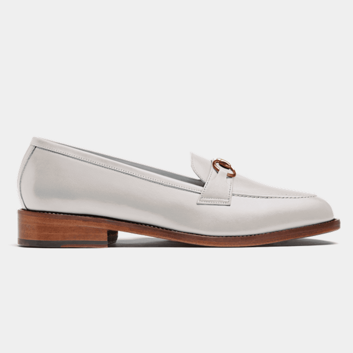 Bit Loafer - white italian calf leather