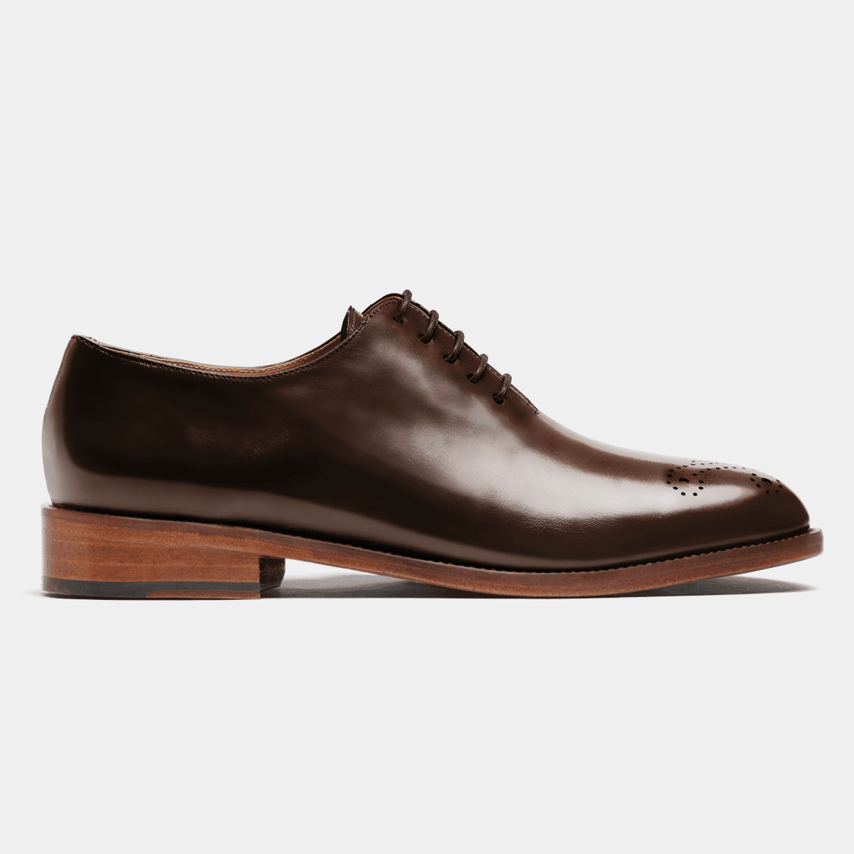 Wholecut Oxford shoes - brown flora leather