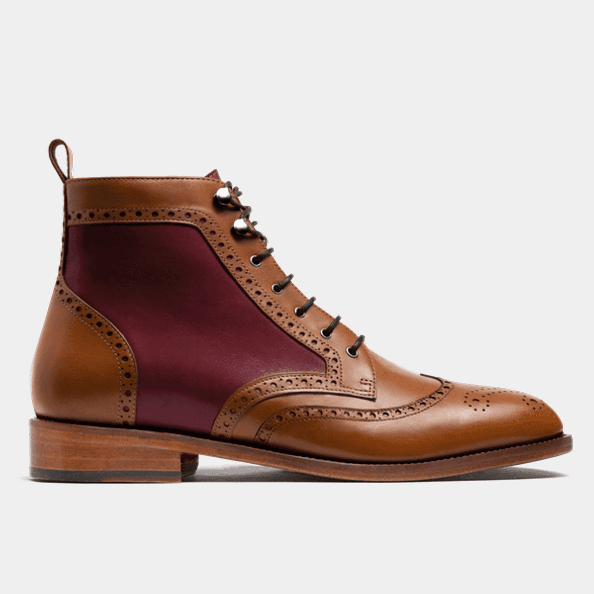 Brown brogue outlet boots