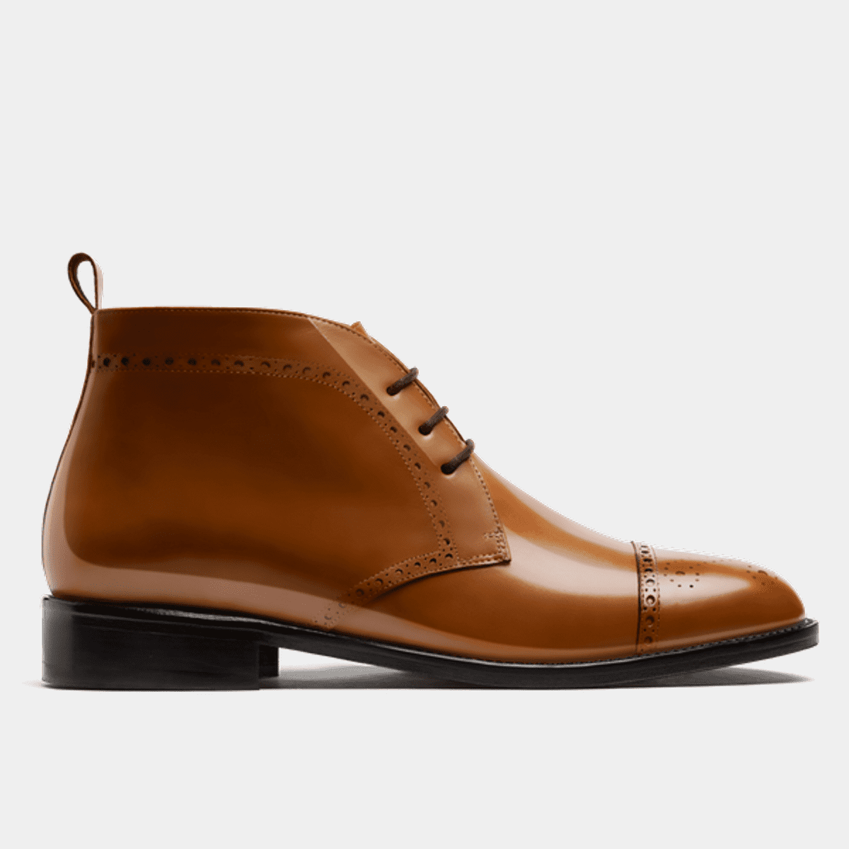 Brogue Chukka Boots - brown flora leather