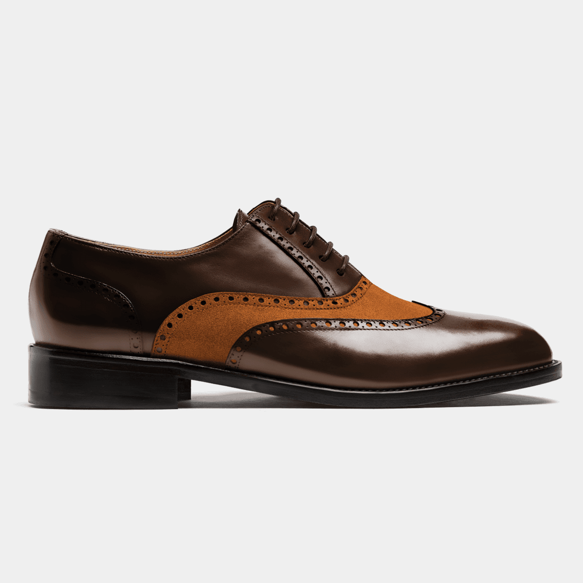 Brown Brogue Shoes with Colorful Sole