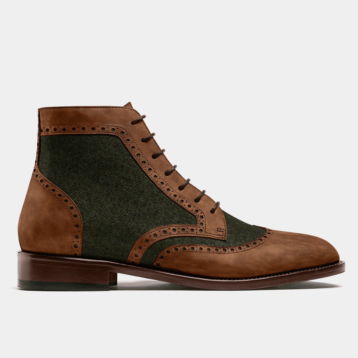 Brown suede 2024 brogue boots