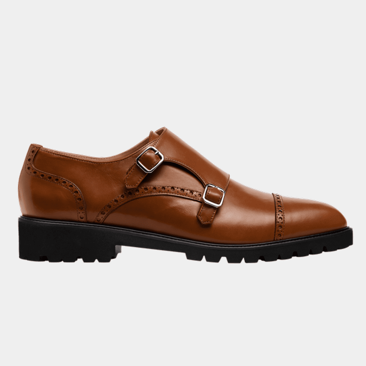 Double Monk brogues - brown italian calf leather | Hockerty