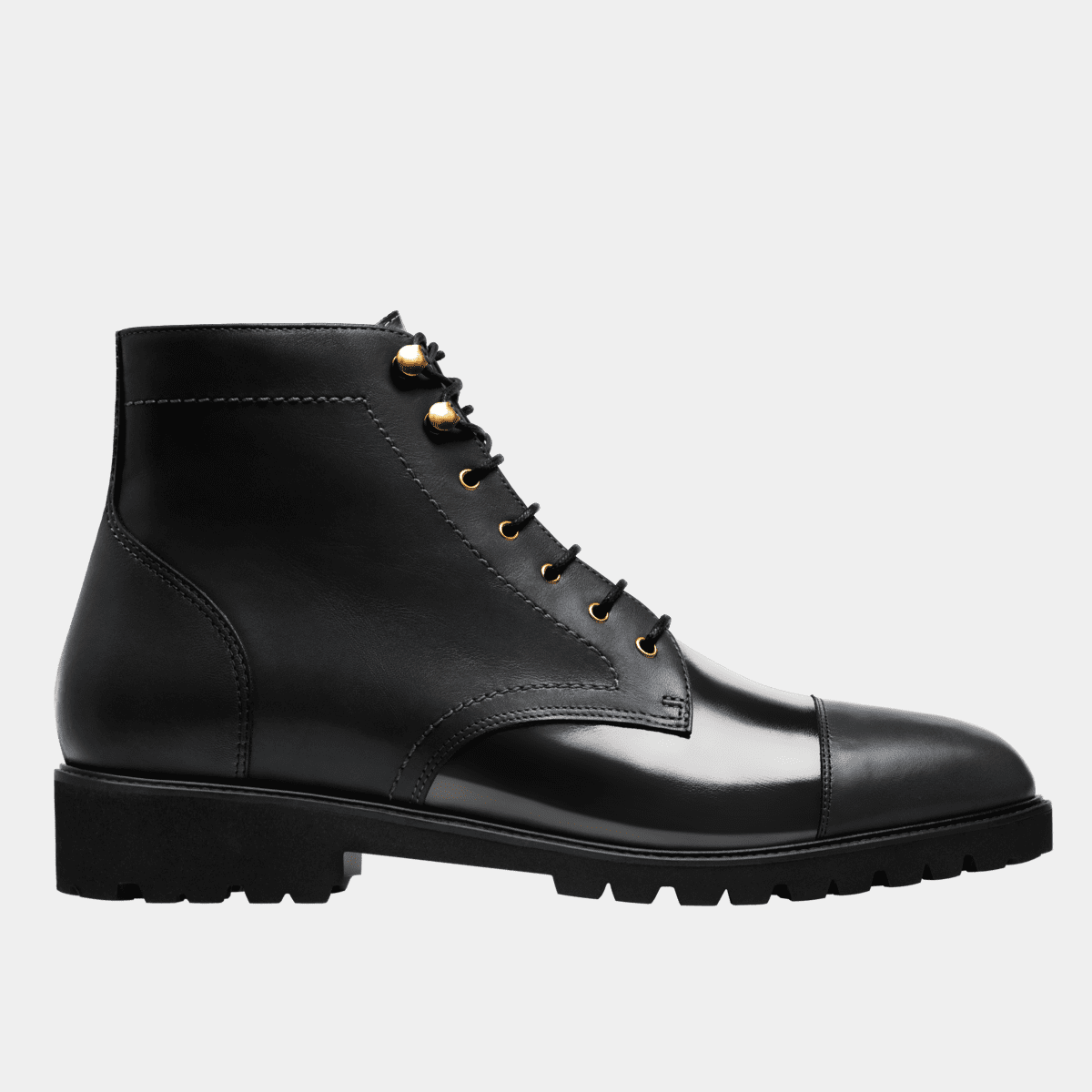 2 tone Boots in black leather