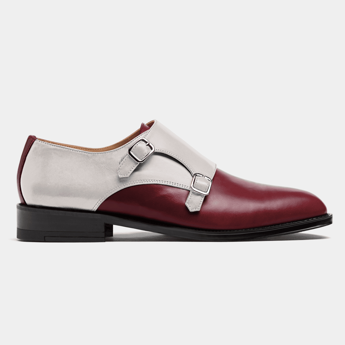 Burgundy hot sale monk shoes