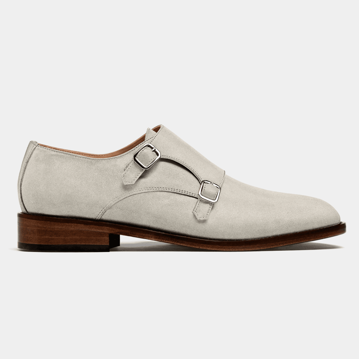 Double monk strap shoes - beige suede | Hockerty