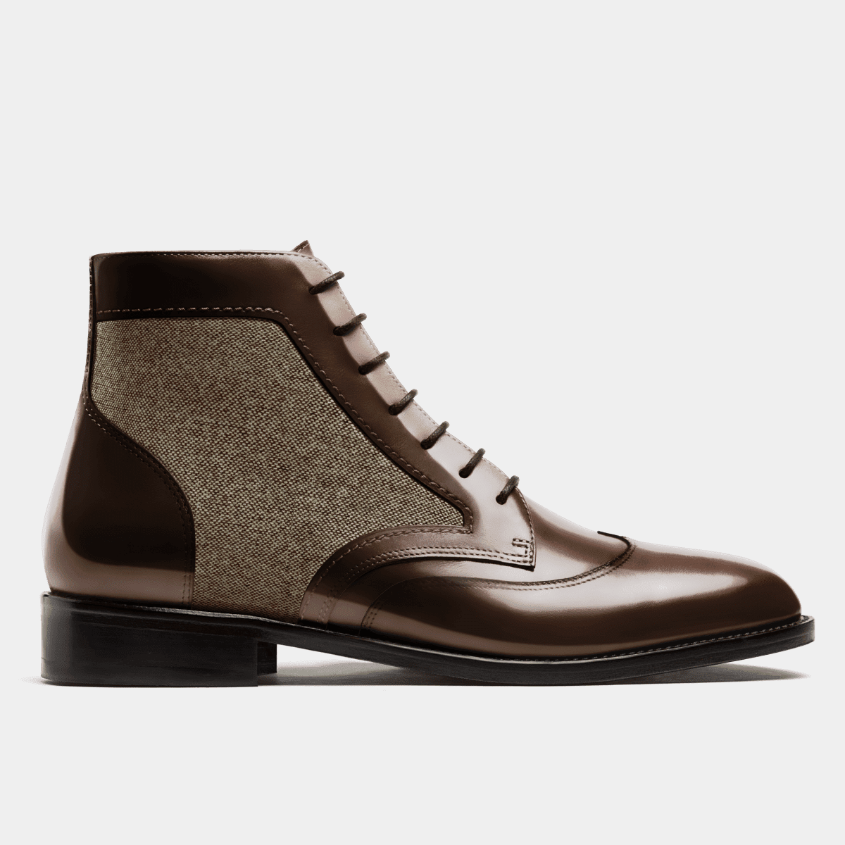Two-tone leather Chelsea boots