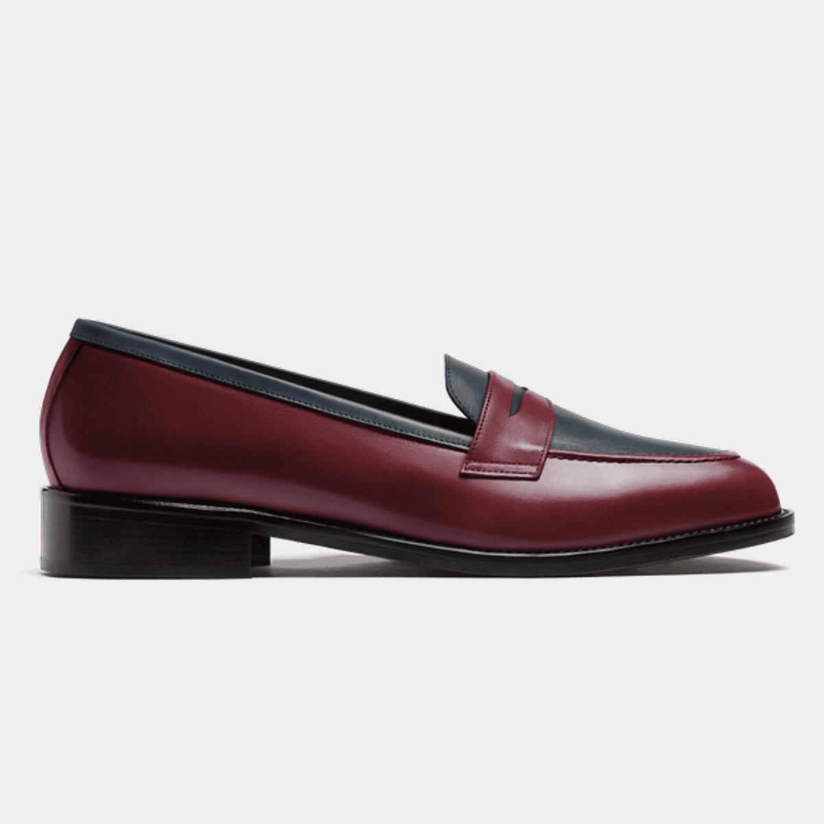 Burgundy penny 2024 loafers womens