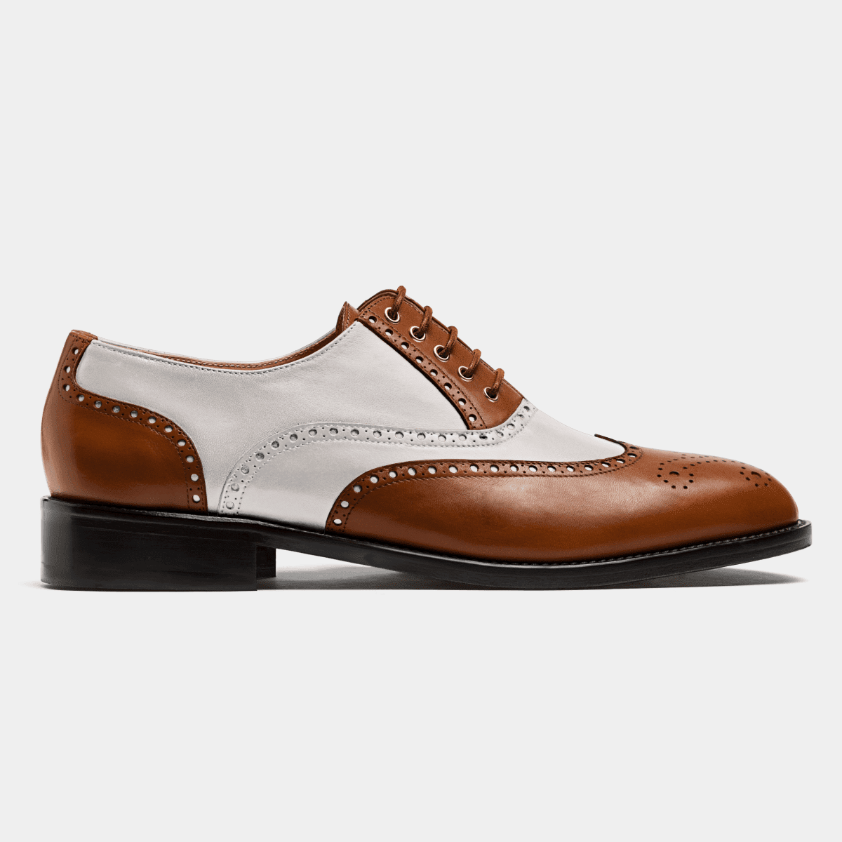 2 tone dress shoes - white italian calf leather | Hockerty