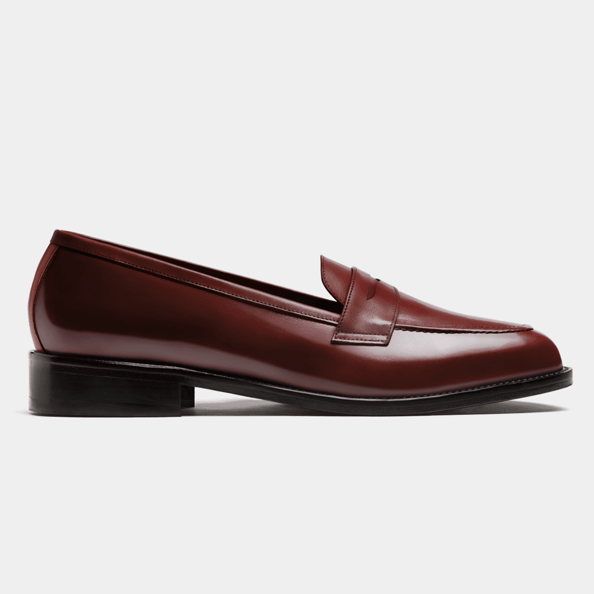 Penny Loafers - oxblood & brown flora leather & leather