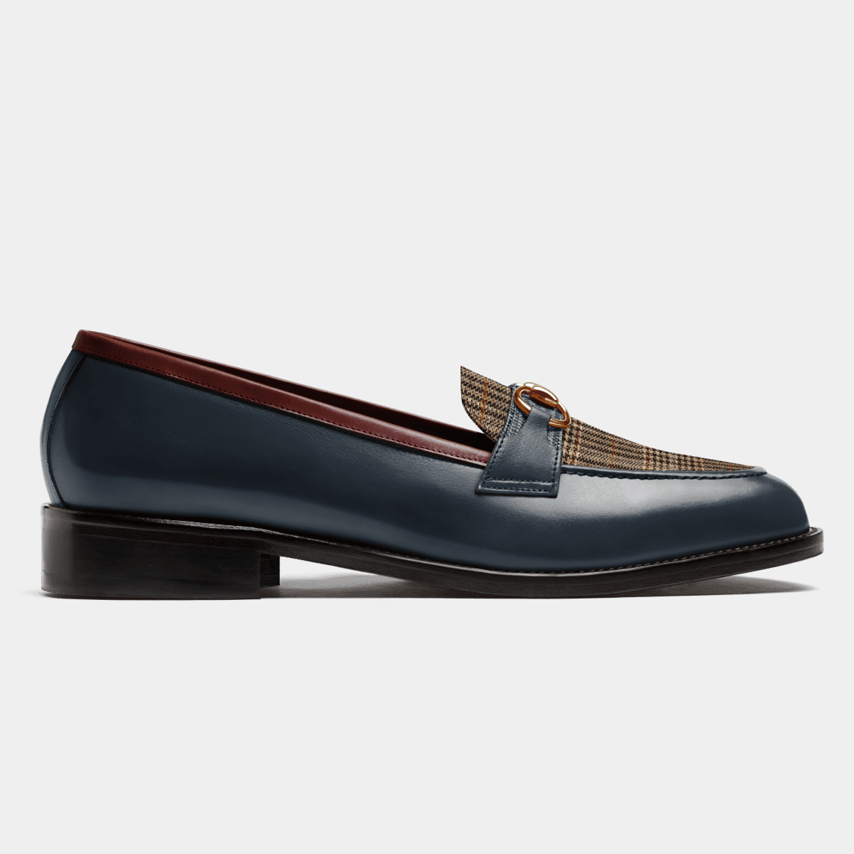 HORSEBIT PLATFORM LOAFER IN TAN BEIGE MONOGRAM JACQUARD FABRIC