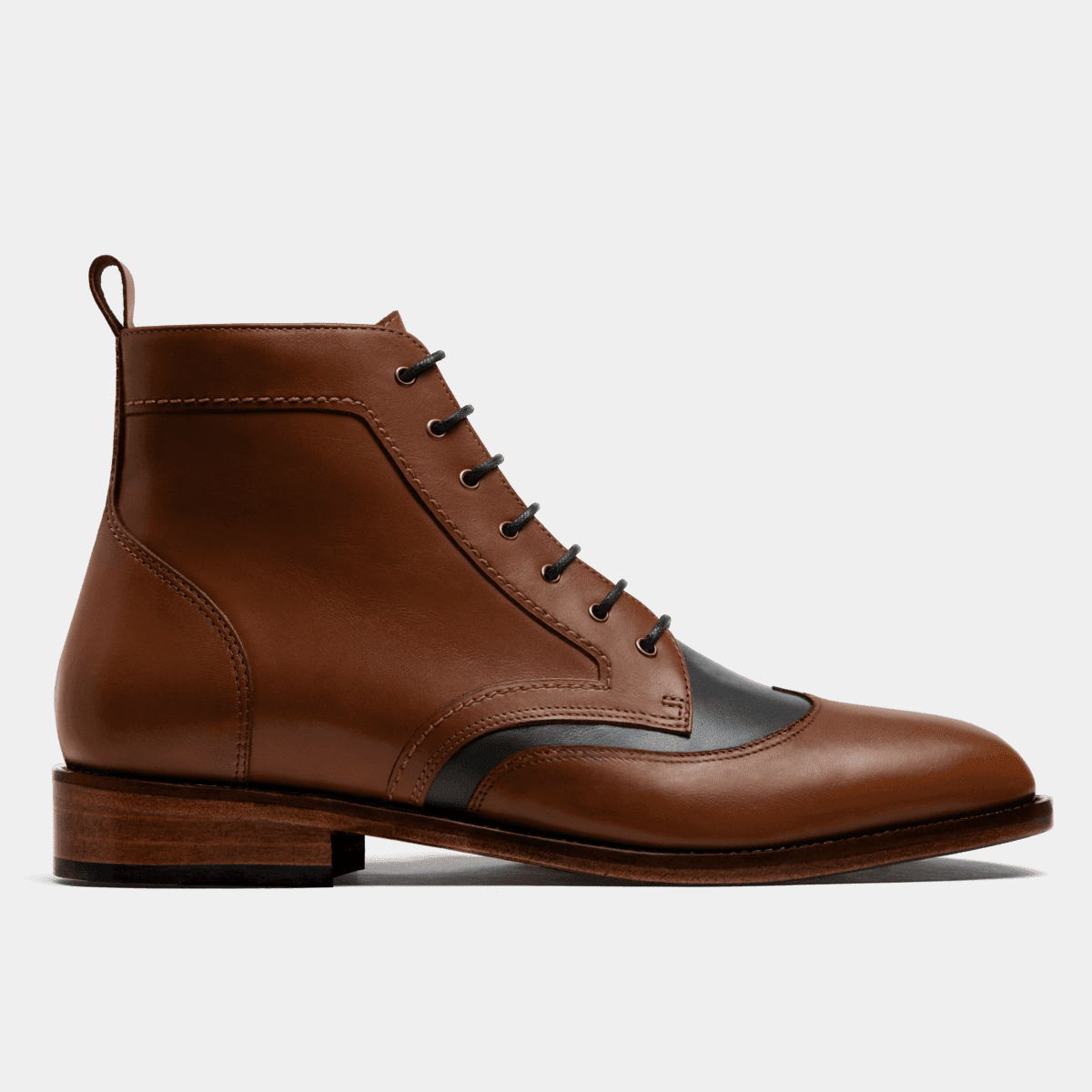 wingtip dress boots Allen Edmonds McAllister Wingtip Oxford Dress Boot Boots in Vintage Hickory Leather, size 8.5 D