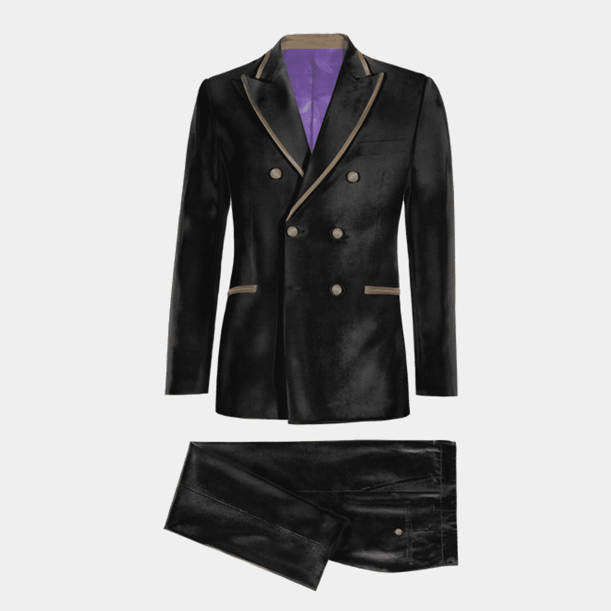 Double Breasted Tuxedo Suit - Black Wedding Tuxedo main image 1