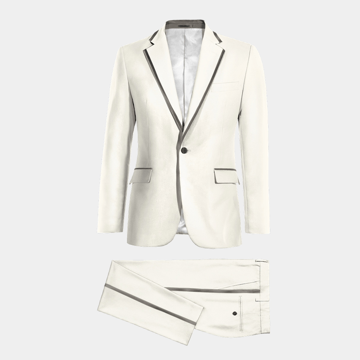 Smoking blanco de Poliester 224€ | Hockerty