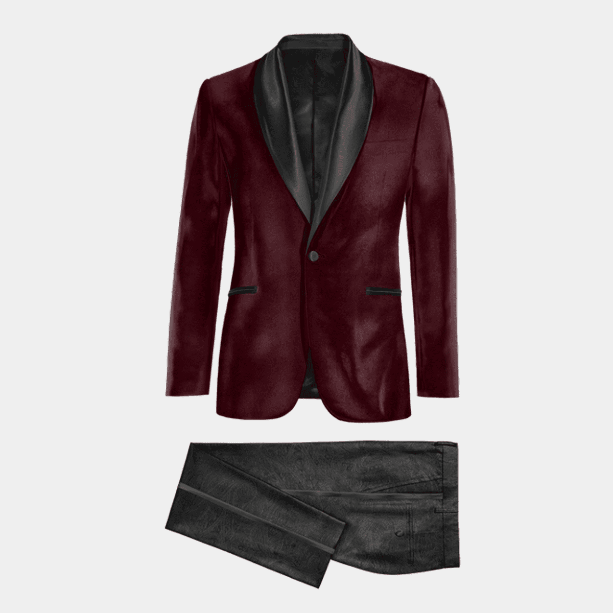 Velvet Suit and Tuxedo Jacket and Velvet Pants Black main image 0