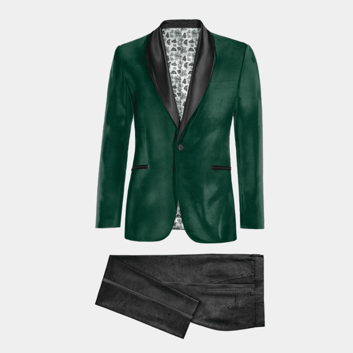 Teal Blue Velvet Fabric Tuxedo Dinner Jacket Blazer Sport Coat + Matching Bowtie