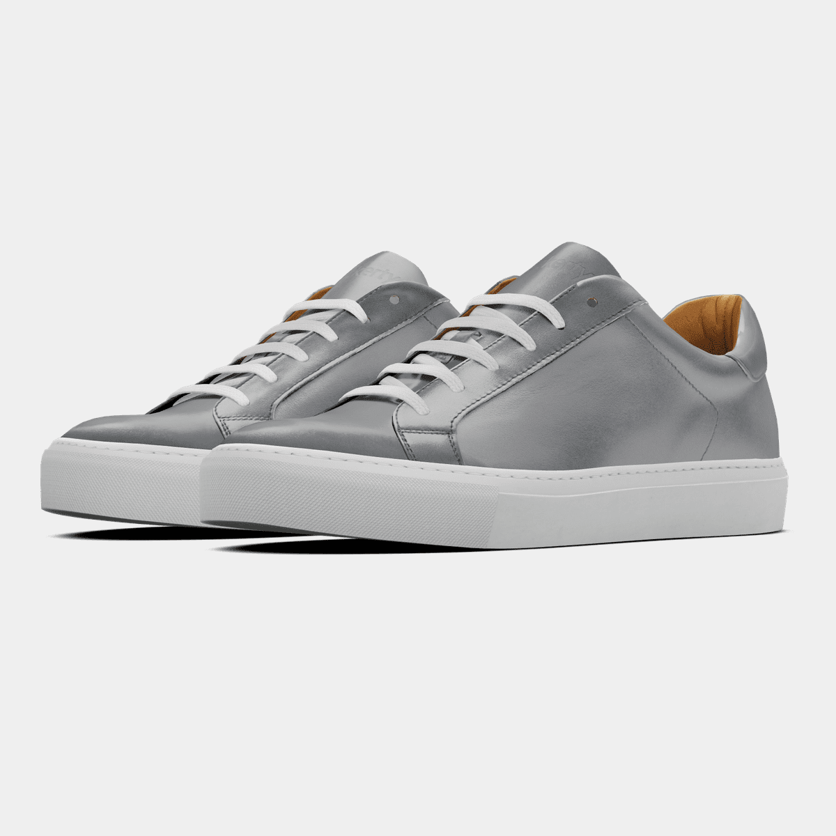 Gray leather tennis on sale shoes