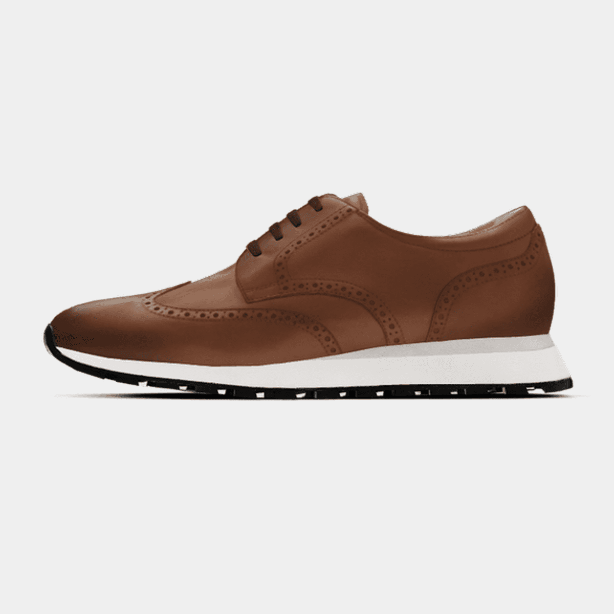 Brown burnished leather brogue Sneakers