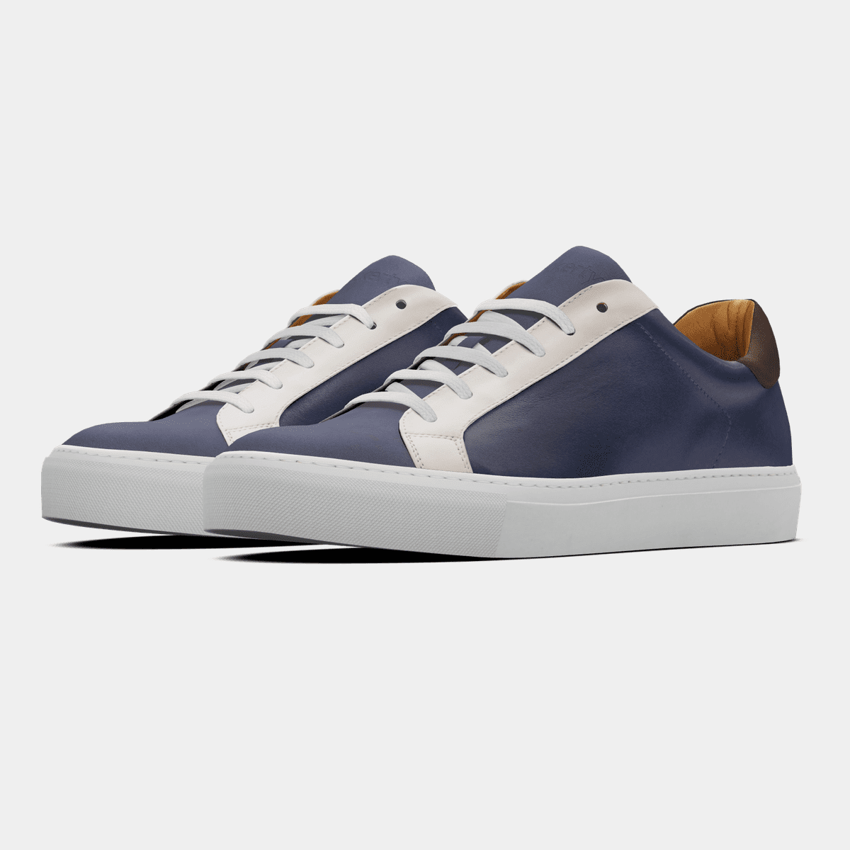 Blue Pine Pineapple Print Men's Low Top Shoes
