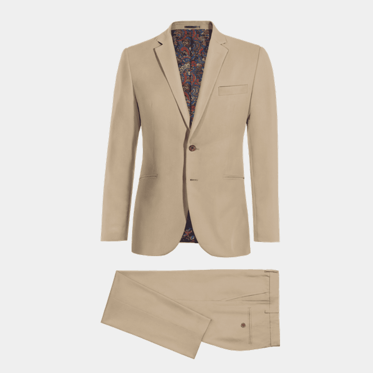 TSJ×TK SUITS BROWN 4 JB Britches Wool Stretch Suit - Dark Taupe