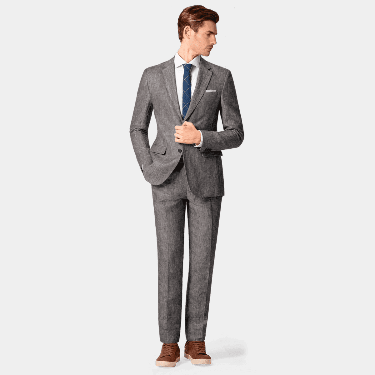 Lithe Suit Iron grey lightweight linen Suit