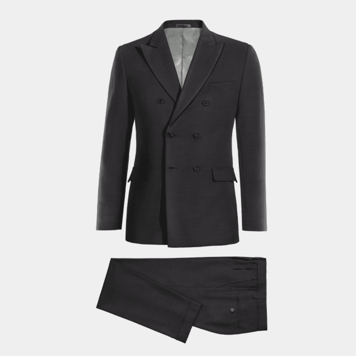 Vitale Barberis Canonico charcoal Pure wool doublebreasted Suit