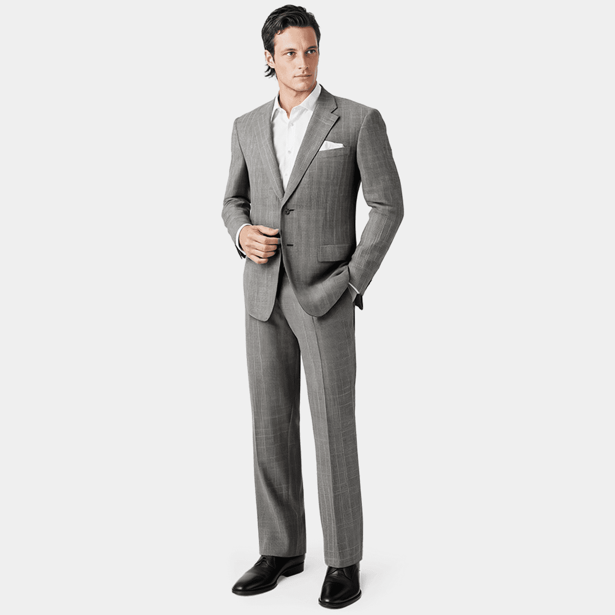 SOVEREIGN Loro Piana セットアップスーツ Mサイズ グレー SHIPS: LORO PIANA FABRIC オーストラリス シャークスキン