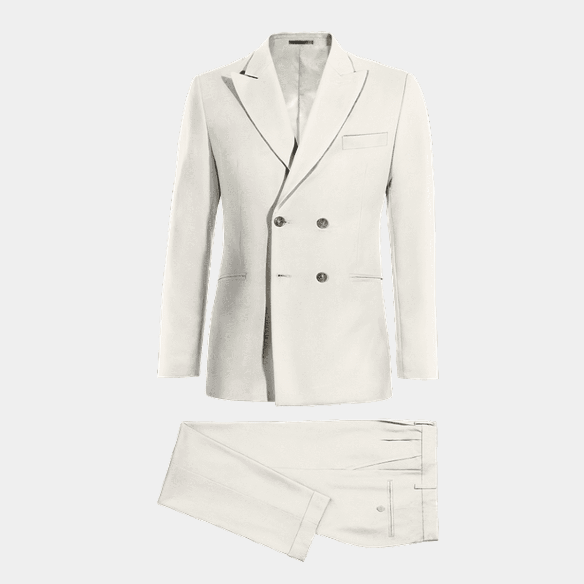 Ivory super 100s double breasted Suit