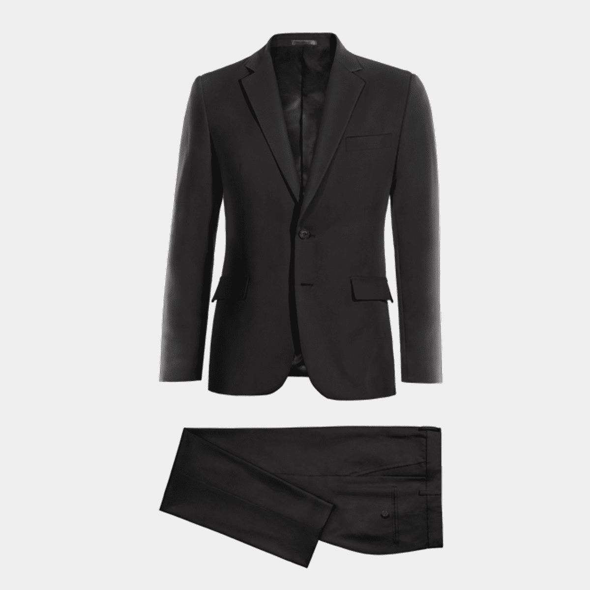 34s Suit - 34 Short Jet Black Suit - Size 34 Suit - 34s Slim Fit Suit main image 0