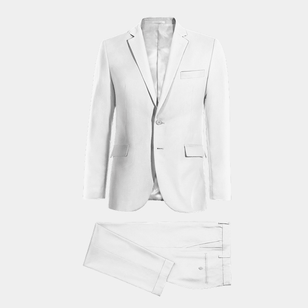 Pure Linen White Suit with Vest