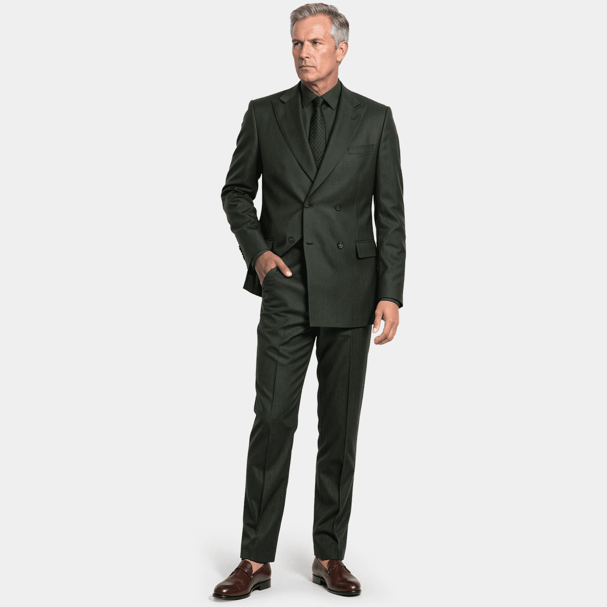Dark Green Notched Lapel 2 Piece Bodycon Short Ball Suits