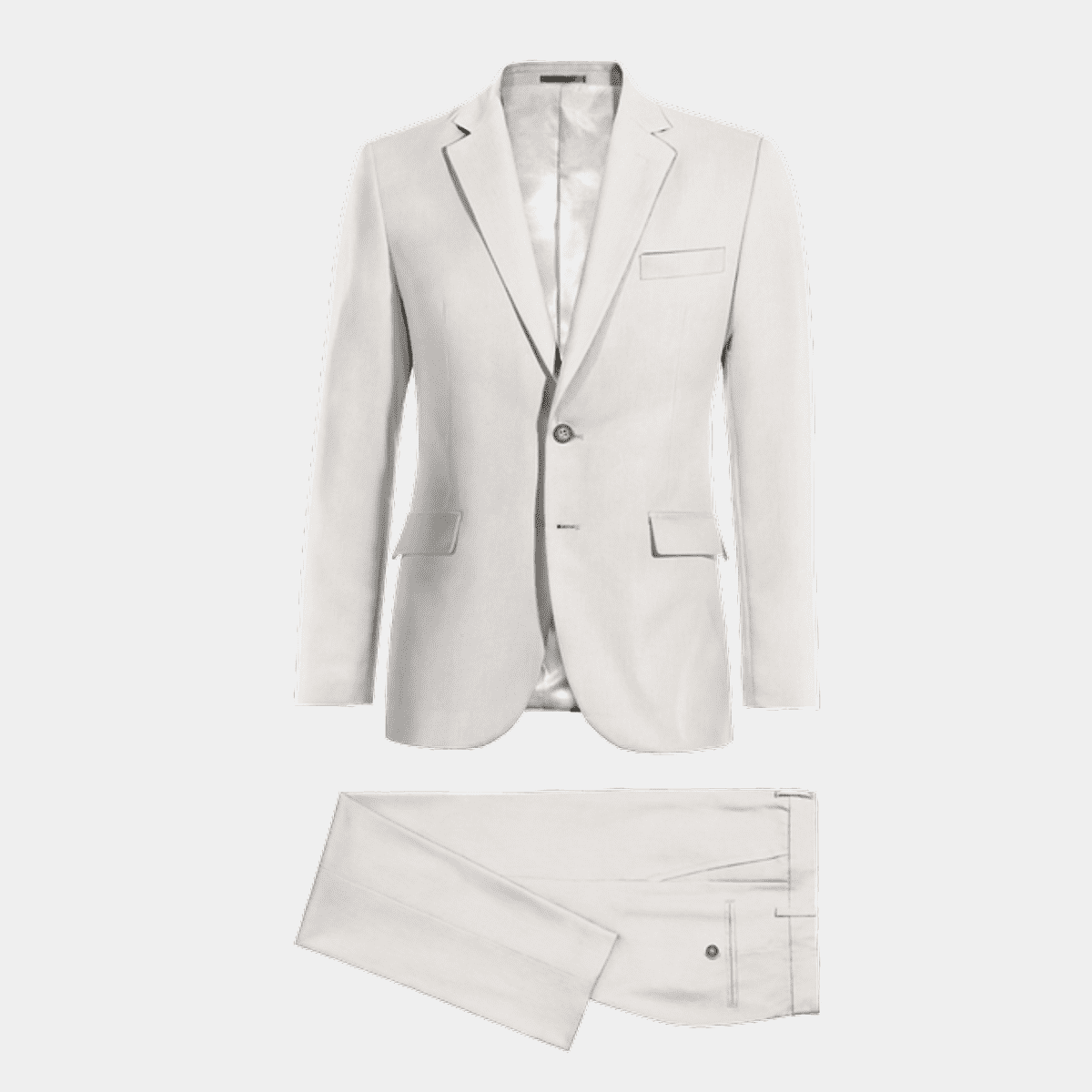 Offset Suits Off-white linen-cotton slim fit Suit | Hockerty