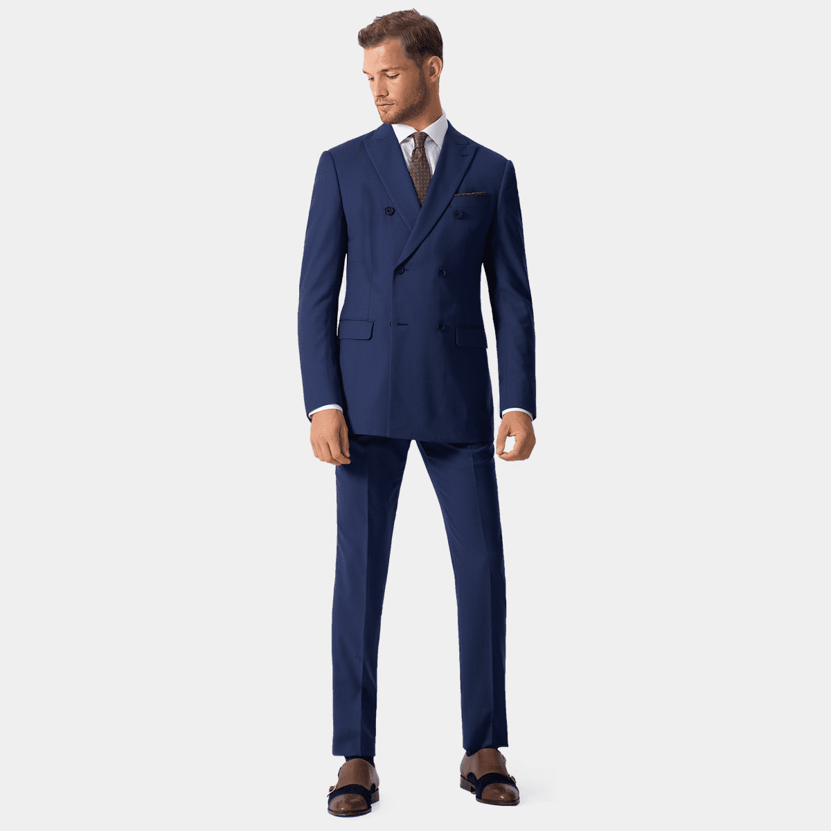 Blue Double Breasted Suit