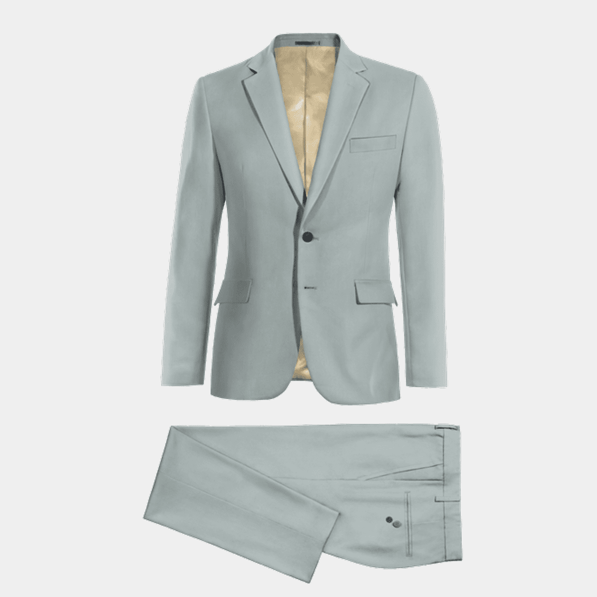 Slim Fit 2 Piece Stretch Fabric Suit Ice Blue SDB-1 main image 0
