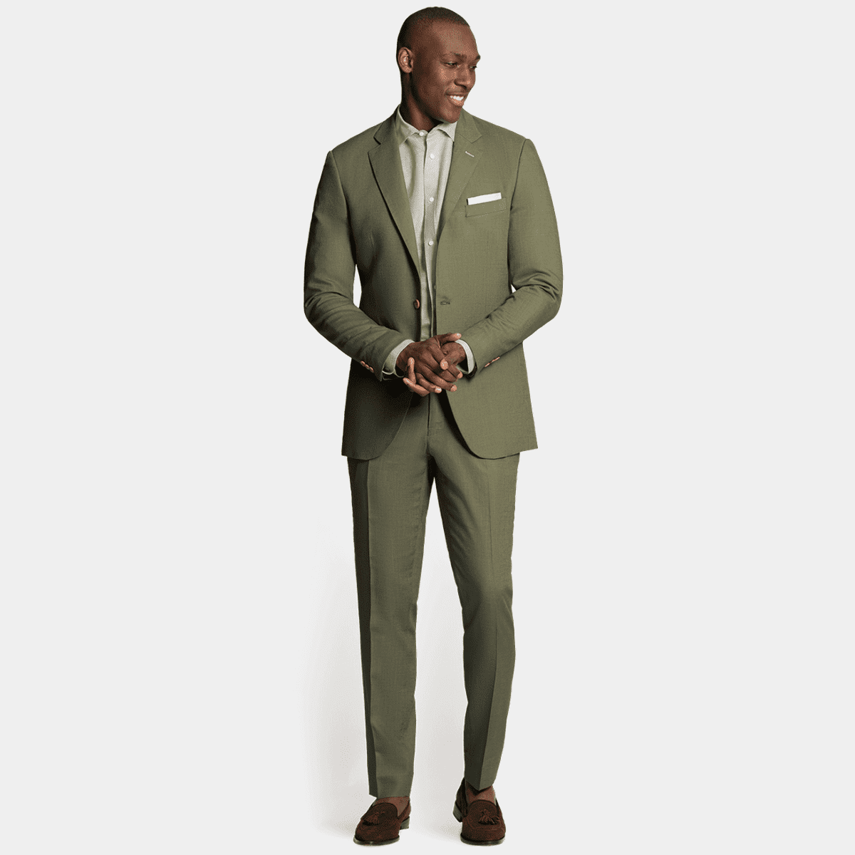 mens light green suit