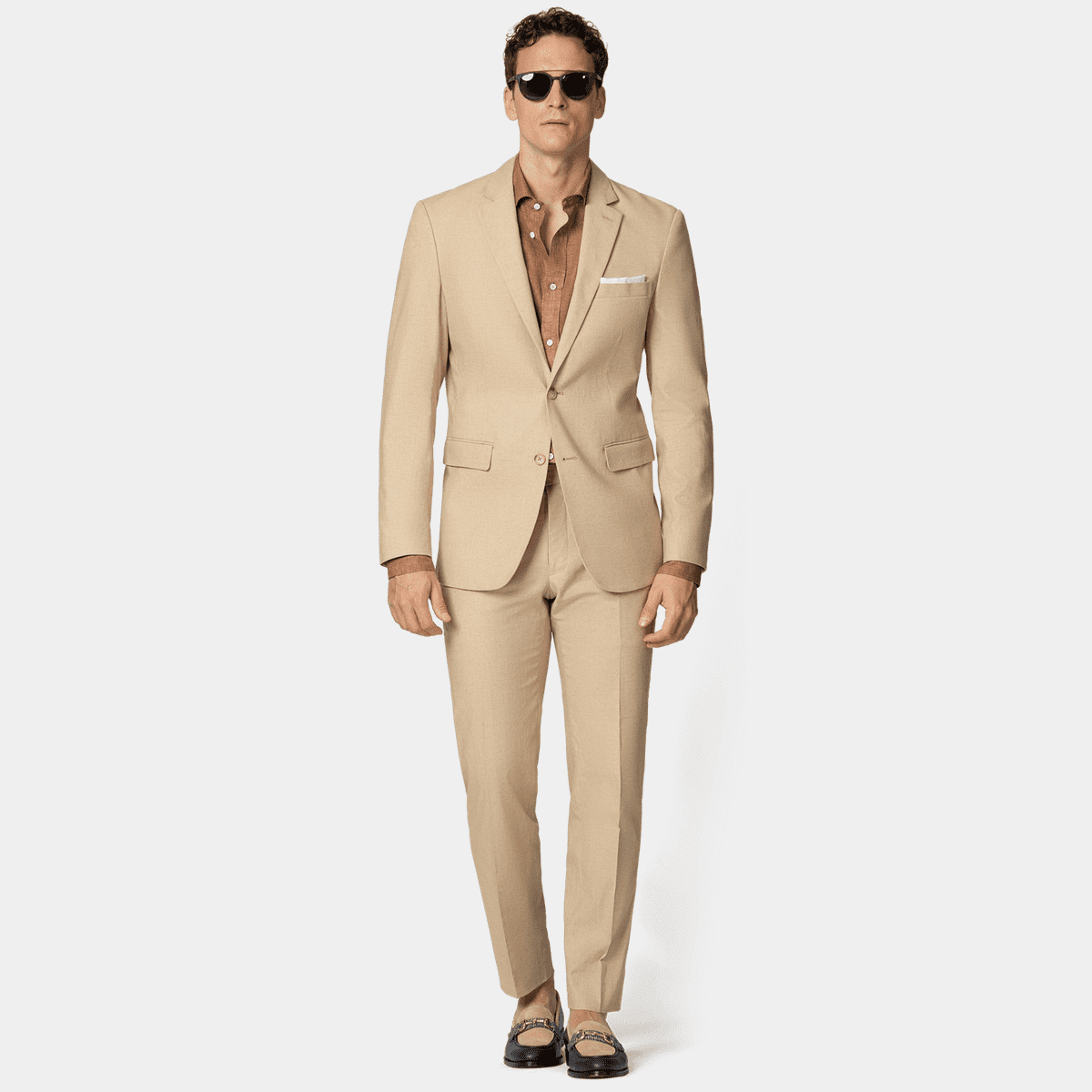 Beige Linen-cotton Suit