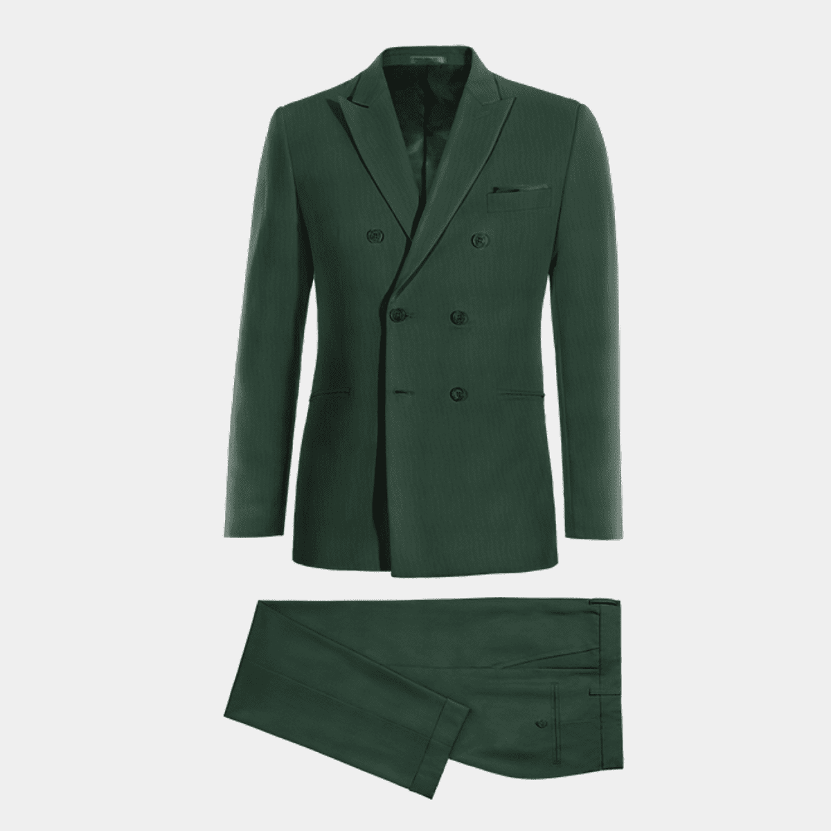 Forest green super 100s double-breasted Suit