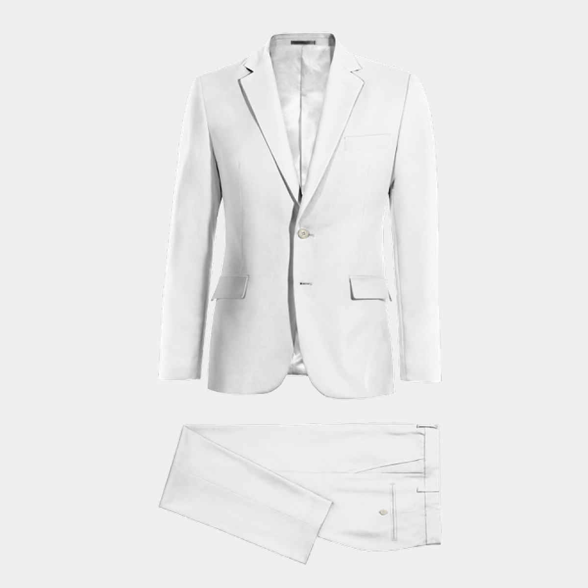 All White Linen Suit