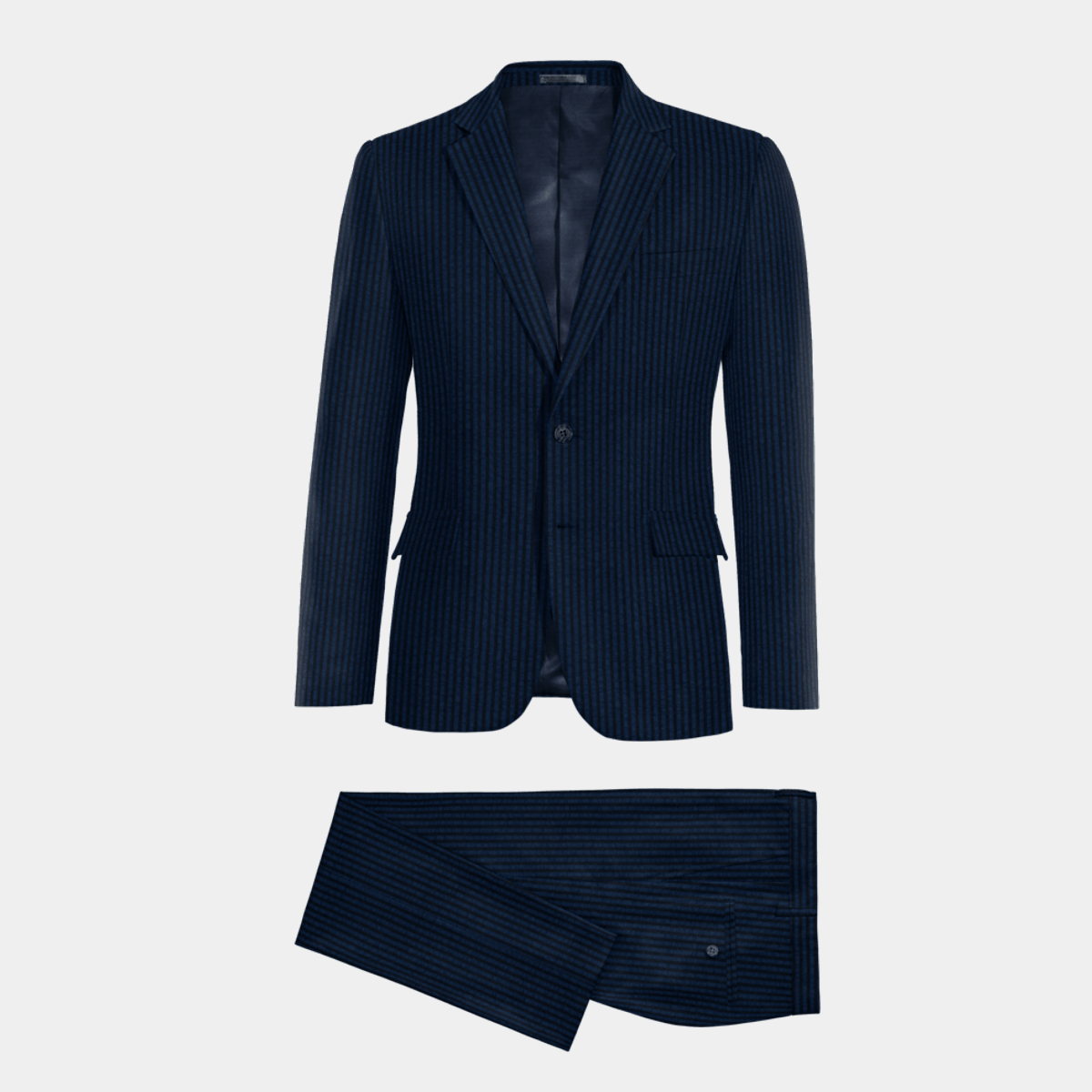 Navy Blue Pinstriped seersucker Suit $269 | Hockerty