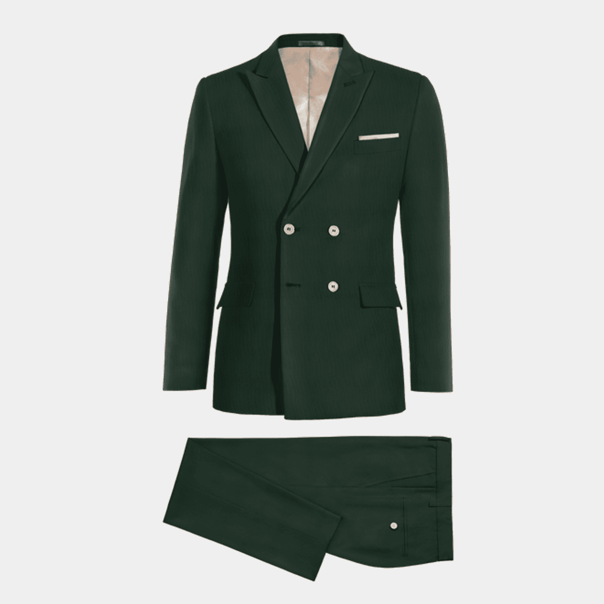 Costume Homme Vert Croisé - Veste et Pantalon - C4196