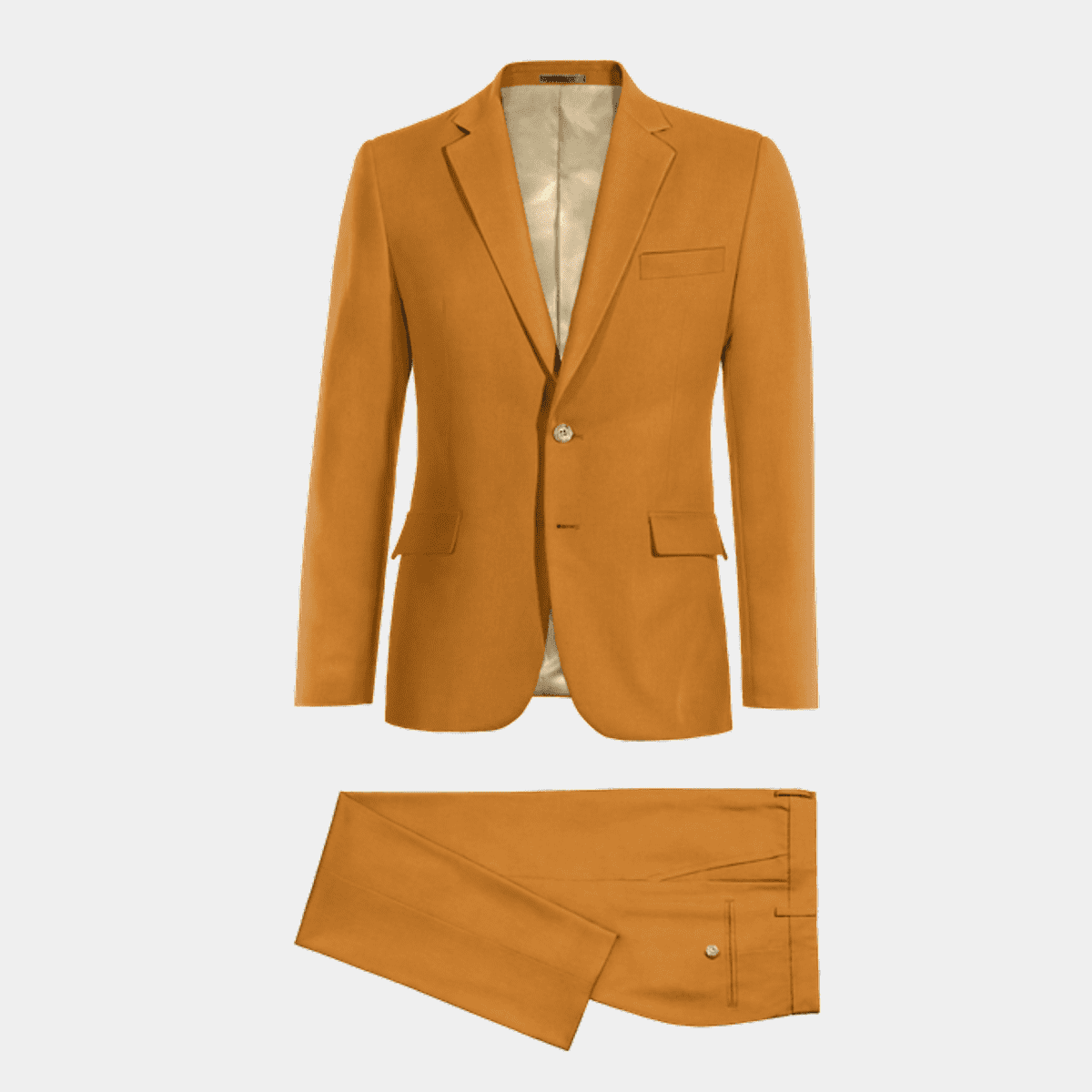 Party Plain Men Cotton Mustard Yellow Two Piece Suit, Size: XL at Rs 1499/ set in New Delhi